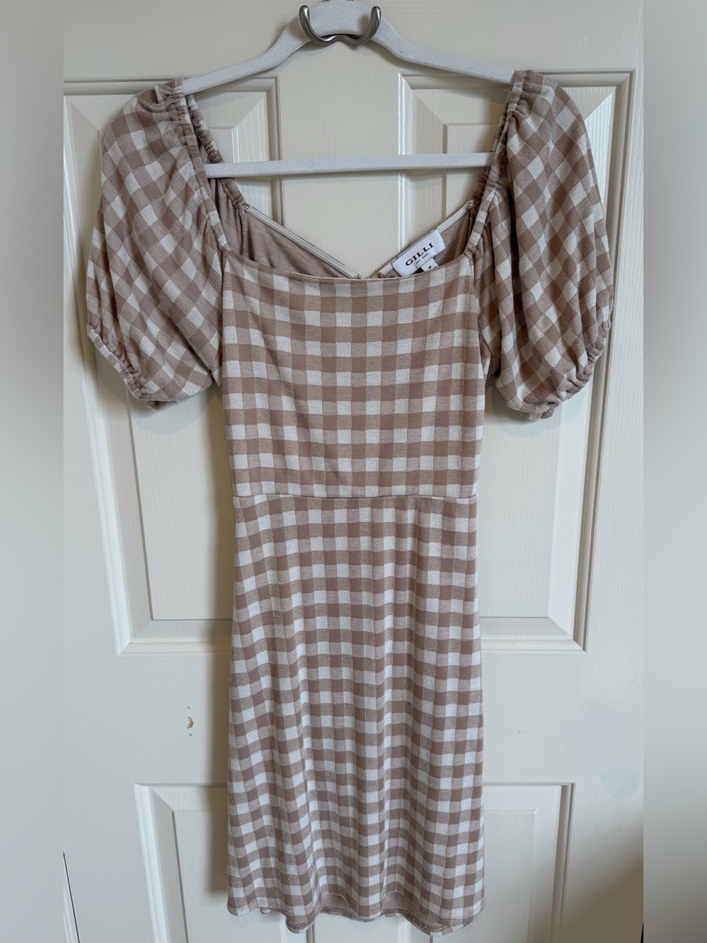 Gilli Light Pink Checked Dress. EUC Size M